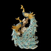 Royal Twin Peacock Decorative Showpiece